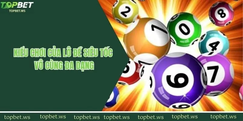 Kiểu chơi của lô đề siêu tốc vô cùng đa dạng